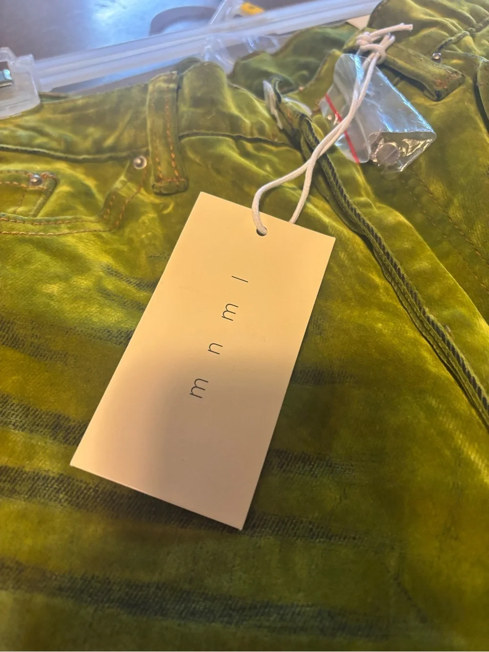 MNML Olive Green Washed Slim Straight Jeans